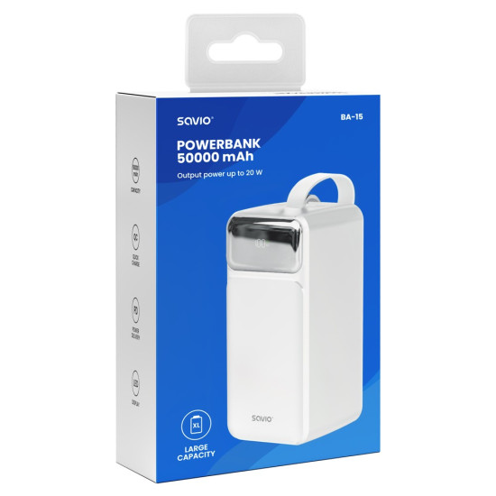 Powerbank BA-15 50000 mAh biały 