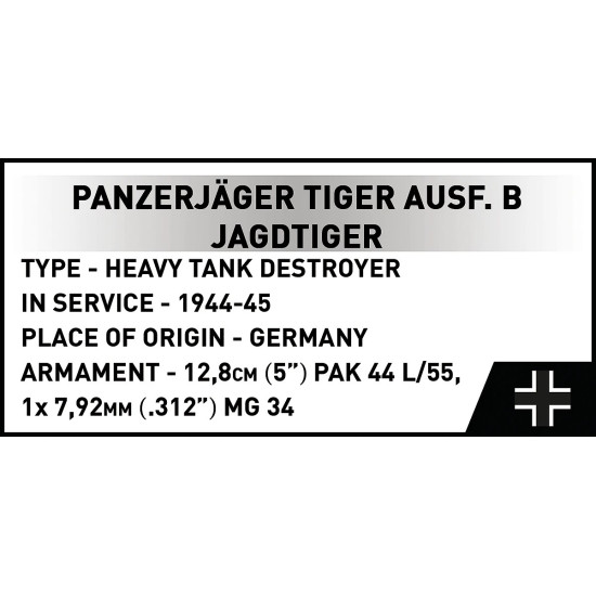 Klocki Panzerjager Tiger ausf.B 1371 elementy