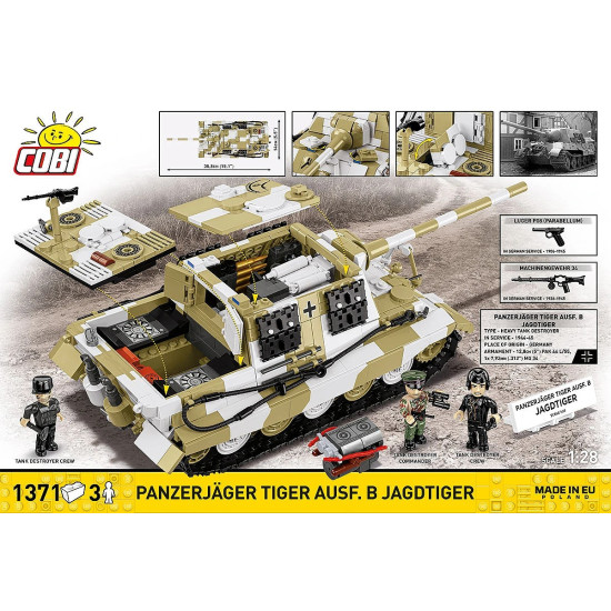 Klocki Panzerjager Tiger ausf.B 1371 elementy