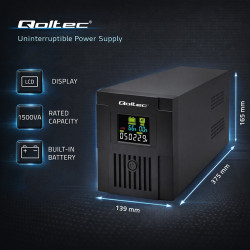 Zasilacz awaryjny UPS | Monolith | 1500VA | 900W | LCD | USB 