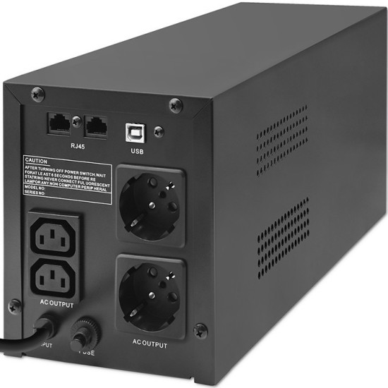 Zasilacz awaryjny UPS | Monolith | 2000VA | 1200W | LCD | USB 