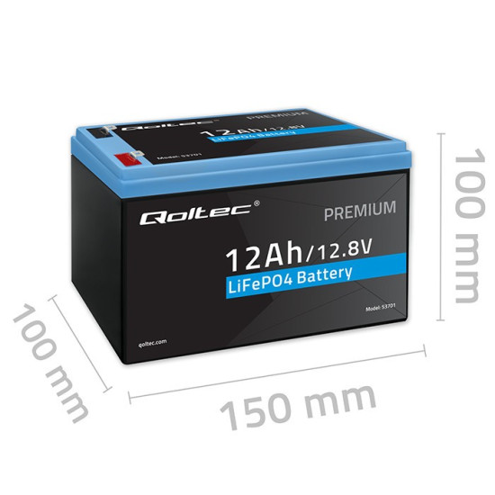 Akumulator LiFePO4 Litowo-Żelazowo-Fosforanowy | 12.8V | 12Ah |  153.6Wh | BMS 