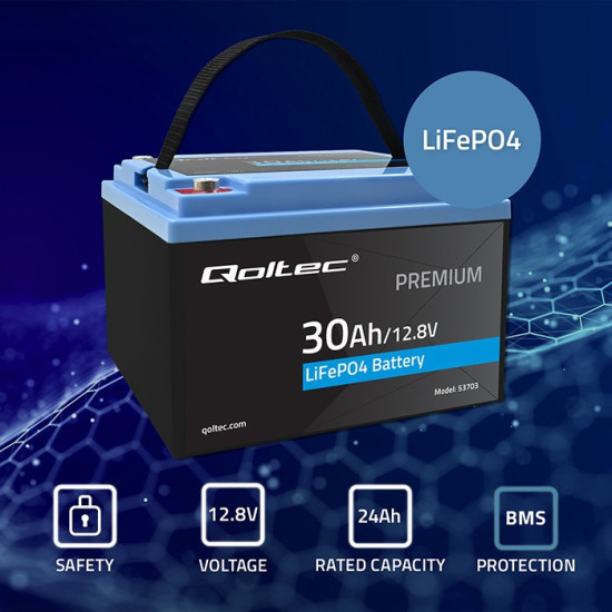 Akumulator LiFePO4 Litowo-Żelazowo-Fosforanowy | 12.8V | 30Ah |  384Wh | BMS 