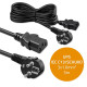 Kabel zasilający wtyczka kątowa SCHUKO CEE 7/7 (E/F) IEC C13 3x1.0mm2 Czysta miedź Cu 5m