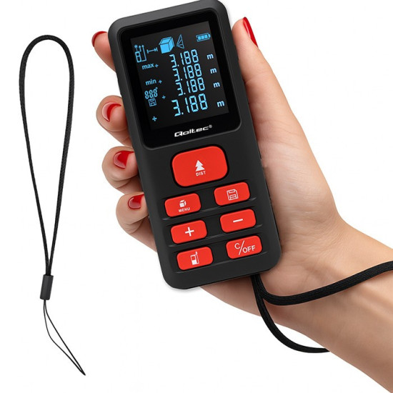 Cyfrowy dalmierz laserowy | podświetlany LCD | 120m 