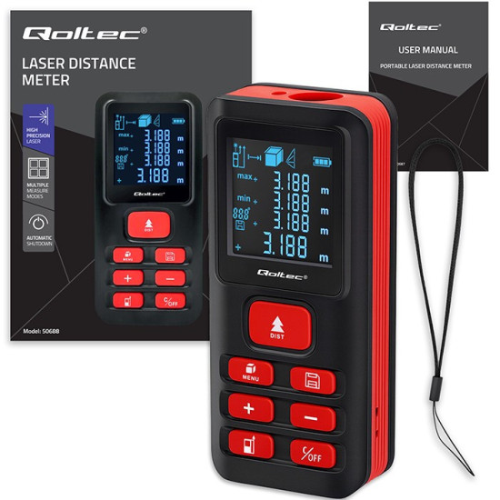 Cyfrowy dalmierz laserowy | podświetlany LCD | 120m 