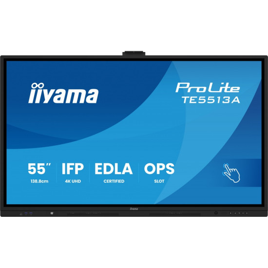 Monitor 55 cali ProLite TE5513A-B3AG INFRARED,40pkt,IPS,4K,500cd,1200:1,8ms  WiFi,USB, ANDROID 14, Google EDLA,2x20W, uchwyt ścienny