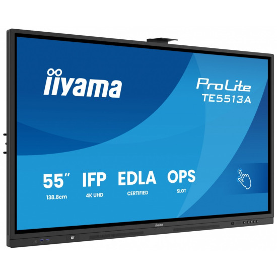 Monitor 55 cali ProLite TE5513A-B3AG INFRARED,40pkt,IPS,4K,500cd,1200:1,8ms  WiFi,USB, ANDROID 14, Google EDLA,2x20W, uchwyt ścienny