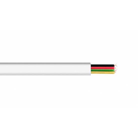 Kabel telefoniczny 4zyły biały 100m rolka linka