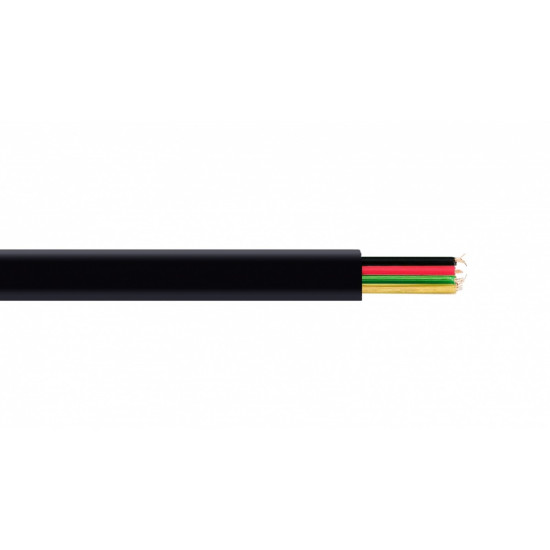 Kabel telefoniczny 4zyły czarny 100m rolka linka