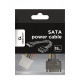 Kabel SATA zasilający(M)->Molex(M) 15cm 