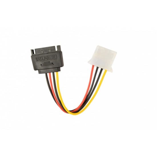 Kabel SATA zasilający(M)->Molex(M) 15cm 