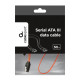 Kabel SATA DATA III metalowe zatrzaski 50cm 