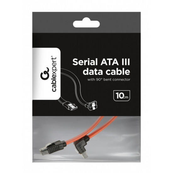 Kabel SATA DATA III dół/prosto metalowe zatrzaski 50cm 