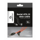 Kabel SATA DATA III dół/prosto metalowe zatrzaski 50cm 