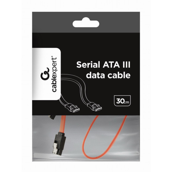 Kabel Serial ATA metalowy zatrzask 30cm