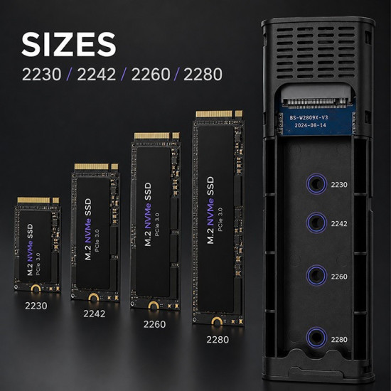 Obudowa | kieszeń do dysków M.2 SATA SSD | NGFF | USB typ C 