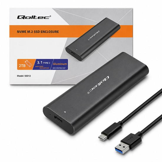 Obudowa | kieszeń do dysków M.2 SATA SSD | NGFF | USB typ C 
