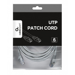 Patch cord UTP kat.6 5m szary 