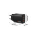 Ładowarka GaN 65W QC 3.0, 2x USB-C, 1x USB PD 3.0 EU
