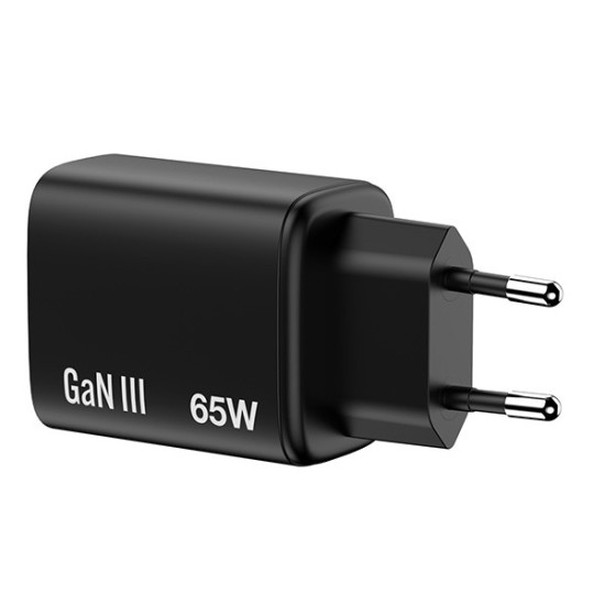 Ładowarka GaN 65W QC 3.0, 2x USB-C, 1x USB PD 3.0 EU