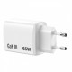 Ładowarka GaN 65W QC 3.0, 2xUSB-C, 1x USB-A PD 3.0 EU
