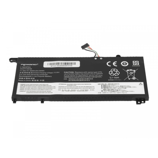 Bateria L19M3PDA do Lenovo ThinkBook 14 15 G2 G3 G4 G5 IAP ITL ACL ABA - 3000 mAh (35 Wh)