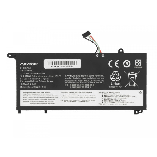 Bateria L19M3PDA do Lenovo ThinkBook 14 15 G2 G3 G4 G5 IAP ITL ACL ABA - 3000 mAh (35 Wh)