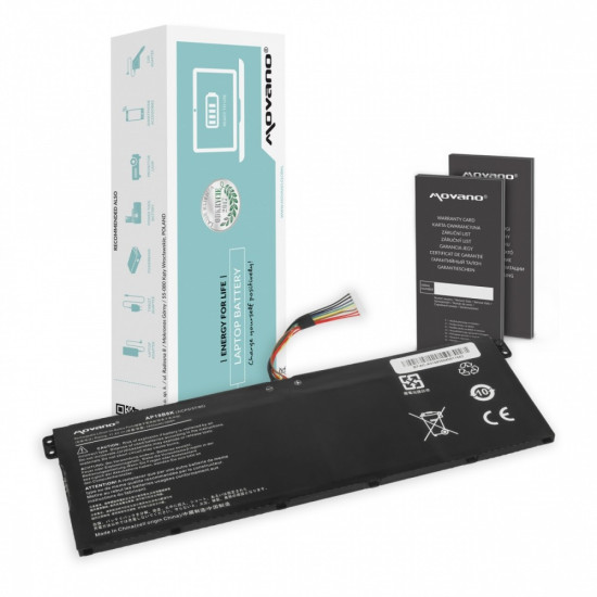Bateria AP19B8K do Acer Aspire 3 A314-22 A315-56 A315-57 A315-58 A317 - 3400 mAh (39 Wh)