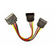 KABEL SATA (M)->SATA(F)X2 15CM 
