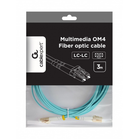 Kabel światłowodowy wielomodowy duplex OM4 50/125, LC/LC, 3m