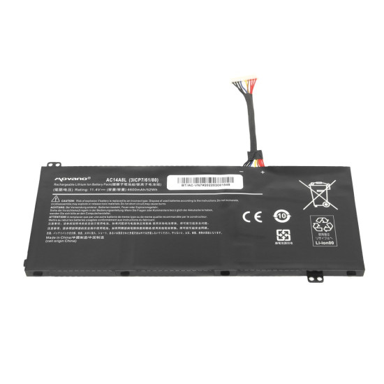 Bateria AC14A8L AC15B7L do Acer VN7 Nitro V15 V17 - 4600 mAh (52 Wh)