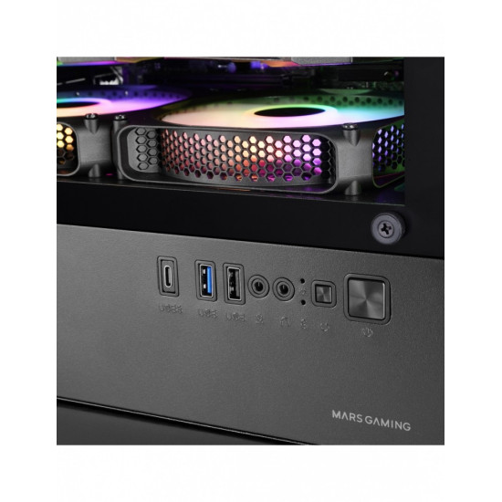 Obudowa MARS MC-VECTOR Czarna mATX 4xARGB 