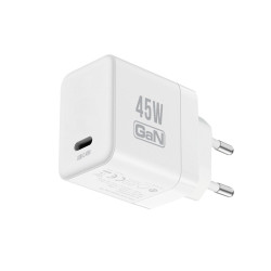 Ładowarka sieciowa Ultra Compact GaN USB-C 45W PD 3.0 z PPS biała