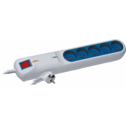 Listwa przeciwprzepięciowa LF-2005, 3L, 5m szara