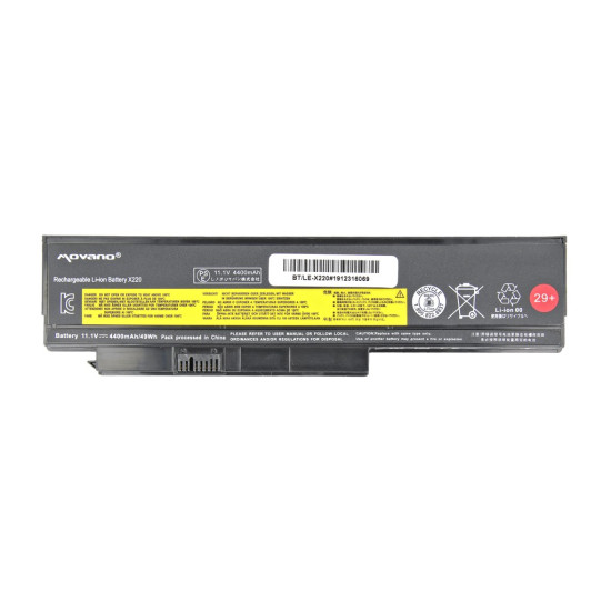 Bateria 42T4865 do Lenovo X220 X220i X220s X220T - 4400 mAh (48 Wh)