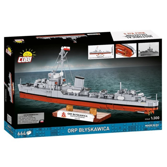 Klocki ORP Błyskawica 664 elementy