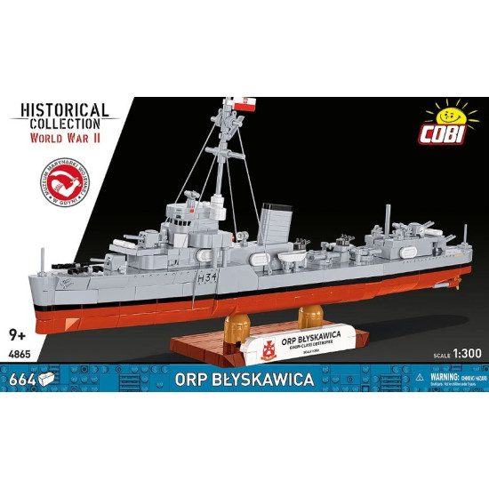 Klocki ORP Błyskawica 664 elementy