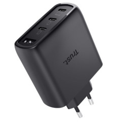 Ładowarka czarna MAXO GaN 65W 3xUSB-C 1xUSB-A