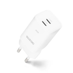 Ładowarka GaN 45W 2xUSB-C biała