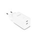 Ładowarka GaN 45W 2xUSB-C biała