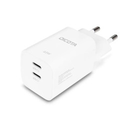Ładowarka GaN 65W 2xUSB-C biała