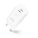 Ładowarka GaN 65W 2xUSB-C biała