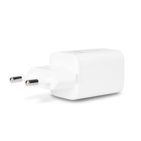 Ładowarka GaN 65W 2xUSB-C biała