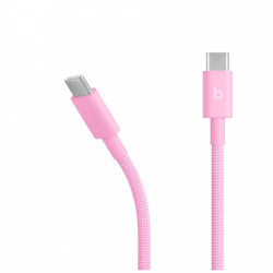 Przewód pleciony Beats USB-C na USB-C (1,5 m) - turboróżowy