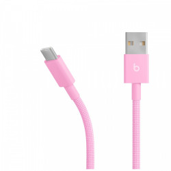 Przewód pleciony Beats USB-A na USB-C (1,5 m) - turboróżowy