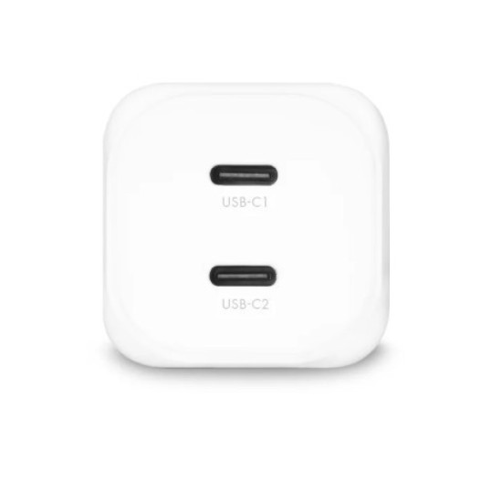Ładowarka GaN 100W 2xUSB-C biała