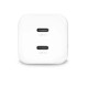 Ładowarka GaN 100W 2xUSB-C biała