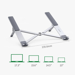 Podstawka pod laptopa składana regulowana LP451 - srebrna
