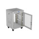 Szafa instalacyjna rack stojąca 19 cali 15U 600x600 drzwi perforowane LCD (Flat pack) szara